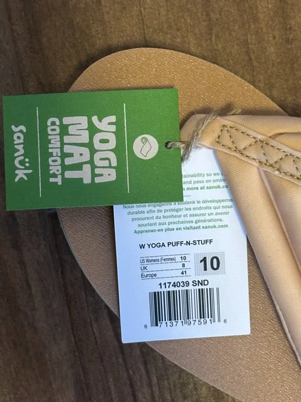 NWT Sanuk Size 10 Women's Yoga Puff-n-Stuff Platform Memory Foam Flip Flops